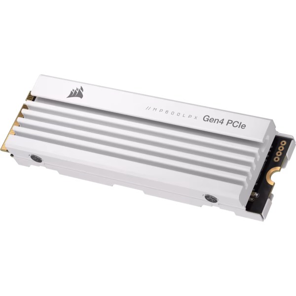 CORSAIR MP600 PRO LPX 2TB PCIe Gen4 x4 NVMe M.2 SSD White PS5 Compatible - CS-CSSD-F2000GBMP600PLPW