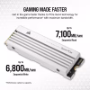 CORSAIR MP600 PRO LPX 1TB PCIe Gen4 x4 NVMe M.2 SSD White PS5 Compatible - CS-CSSD-F1000GBMP600PLPW