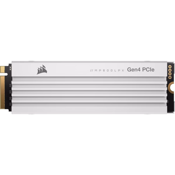 CORSAIR MP600 PRO LPX 1TB PCIe Gen4 x4 NVMe M.2 SSD White PS5 Compatible - CS-CSSD-F1000GBMP600PLPW