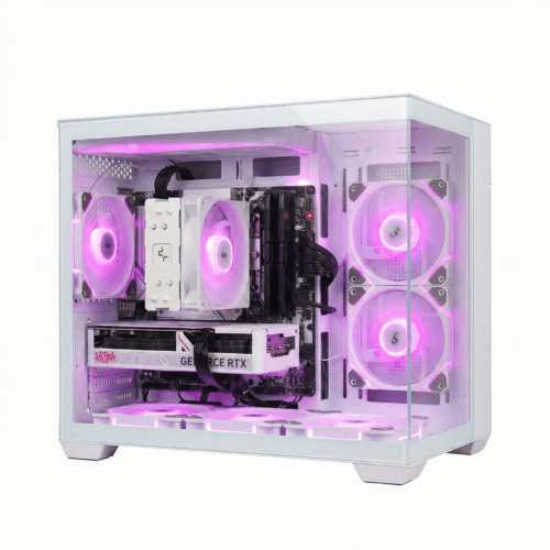 Muse | Ryzen 5 7500F & RTX 5060 Ti 16GB White Gaming PC Package – 32GB DDR5, 1TB Gen4 SSD, 24” 180Hz Curved Monitor – Mid-Range Desktop for Esports, Streaming & Content Creation
