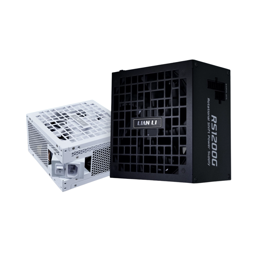 Lian Li RS Series ATX 3.1 PCIe 5.1 Rotational Shift Black | White Power Supply – RS1000G – RS1200G