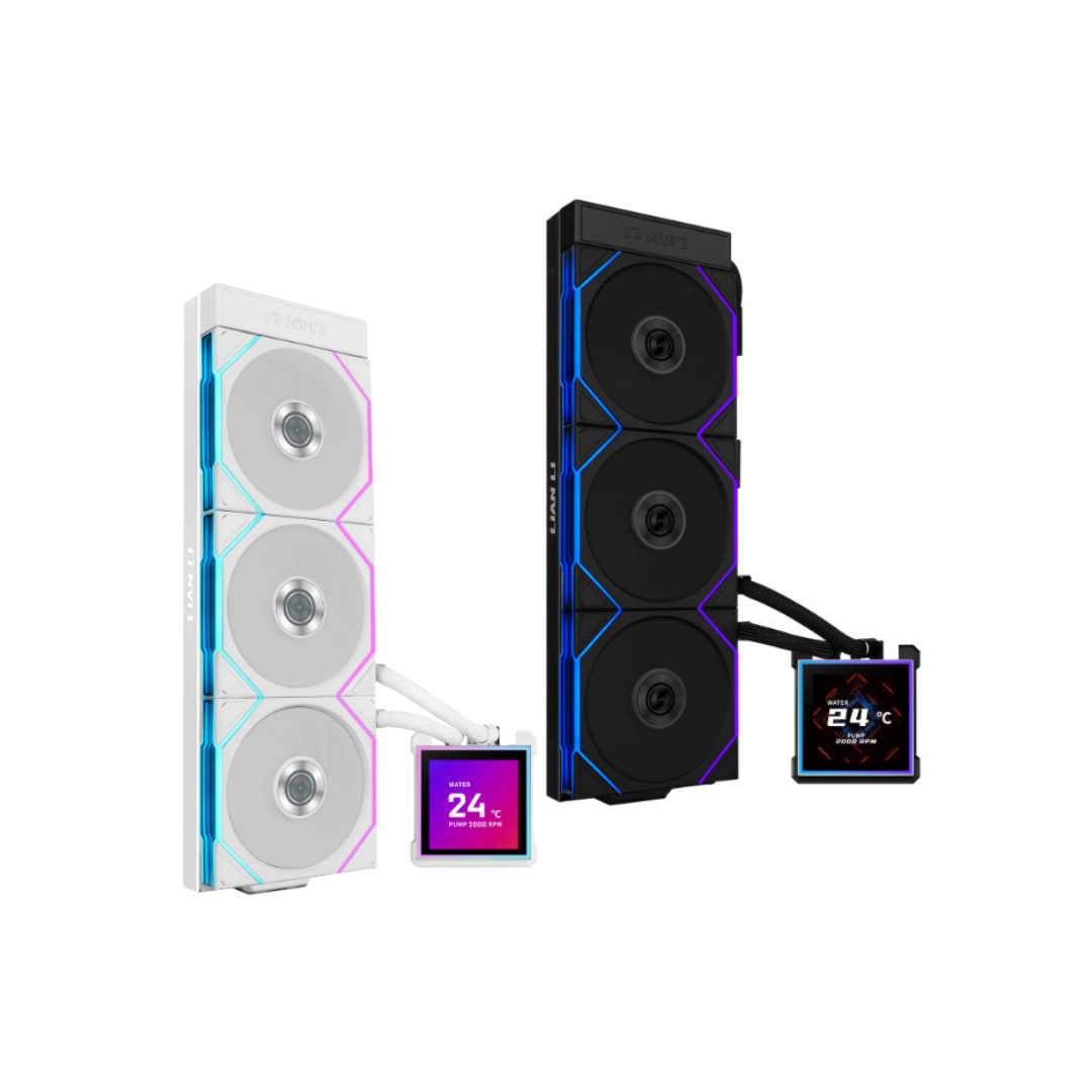 Lian Li HydroShift II LCD-S 360 AIO Liquid Cooler 3.4 Inch IPS LCD 360mm Radiator with CL or TL Wireless Fans | Black | White