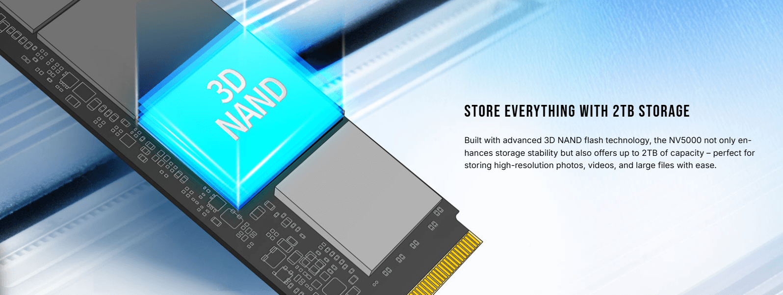 TeamGroup NV5000 1TB PCIe Gen4 x4 NVMe M.2 SSD - 5000MB/s - Graphene Cooling - TM8FGM001T0C101