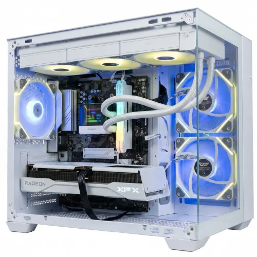 Talon | White Edition Gaming PC - AMD Ryzen 7 7700, Radeon RX 7600 XT 16GB, 32GB DDR5 8000MHz - Custom Desktop for 1440p Gaming, Streaming & Video Editing