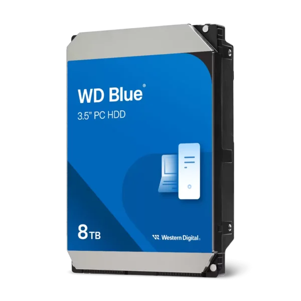 Western Digital WD Blue 3.5 Inch 8TB 5640 RPM SATA 6Gbps 128MB CMR Desktop Hard Drive - WD80EAZZ