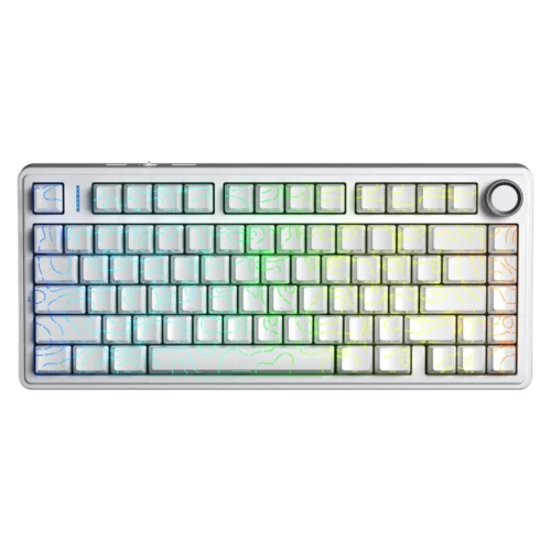 Aula F75 Counter Series Gasket Mechanical Keyboard 3-Mode RGB Star Vector Switch - Aula F75 White Contour