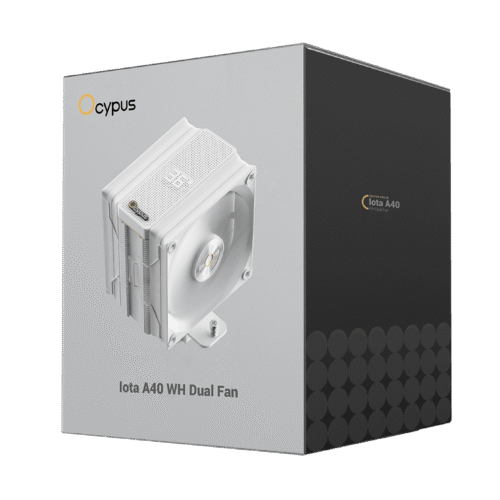 OCYPUS IOTA A40 WH Dual Fan CPU Air Cooler - 220W TDP - Matrix Digital Display - IOTA-A40-WH2NNWD00X-GL