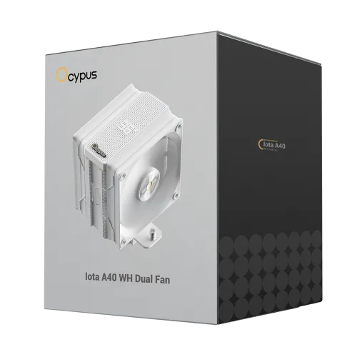 OCYPUS IOTA A40 WH Dual Fan CPU Air Cooler - 220W TDP - Matrix Digital Display - IOTA-A40-WH2NNWD00X-GL