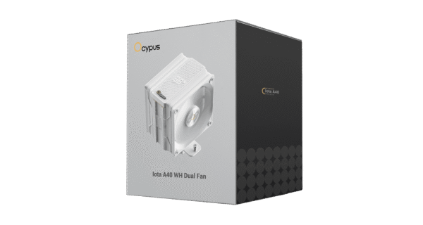 OCYPUS IOTA A40 WH Dual Fan CPU Air Cooler - 220W TDP - Matrix Digital Display - IOTA-A40-WH2NNWD00X-GL
