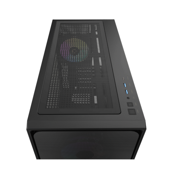 Ocypus Delta C70 BK ARGB Black E-ATX Mid-Tower Gaming Case with 4 Fans - DELTA-C70-BKG400XX-GL