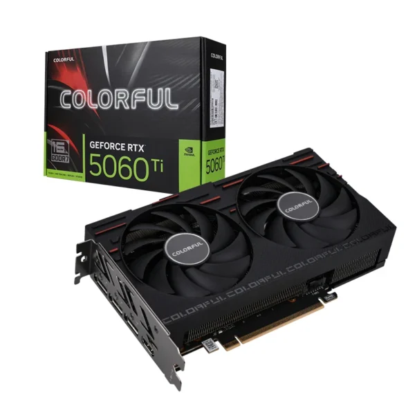 Colorful GeForce RTX 5060 Ti Gaming DUO 16GB GDDR7 - Compact Dual Fan - DLSS 4