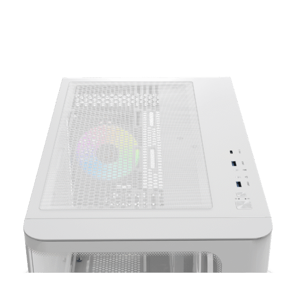 Ocypus Iota C70 WH Curve ARGB Digital White ATX Mid-Tower Case with Panoramic Glass and 6 Fans - IOTA-C70-WHD400CD-GL
