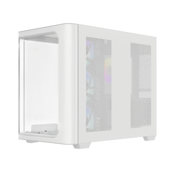 Ocypus Iota C70 WH Curve ARGB Digital White ATX Mid-Tower Case with Panoramic Glass and 6 Fans - IOTA-C70-WHD400CD-GL
