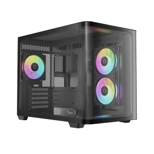 e5b0adca675c19d70e73a6a71bd1d5ba OCYPUS Iota C50 Curve ARGB Digital Black Mini-Tower Case with Panoramic Glass - IOTA-C50-BKD300CD-GL