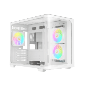 ea42d7b1a8808fdd8765252e939714d1 Ocypus Iota C50 Curve ARGB Digital White Mini-Tower Case with Panoramic Glass - IOTA-C50-WHD300CD-GL