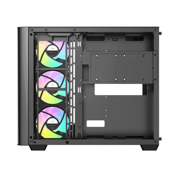 OCYPUS Iota C70 Curve ARGB Digital Mid-Tower ATX Case with Panoramic Curved Glass - IOTA-C70-BKD400CD-GL