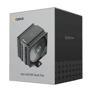 OCYPUS IOTA A40 BK Dual Fan CPU Air Cooler - 220W TDP - Matrix Digital Display - IOTA-A40-BK2NNWD00X-GL