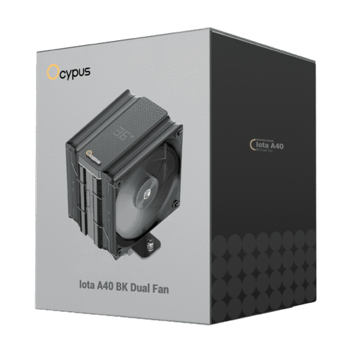 OCYPUS IOTA A40 BK Dual Fan CPU Air Cooler - 220W TDP - Matrix Digital Display - IOTA-A40-BK2NNWD00X-GL