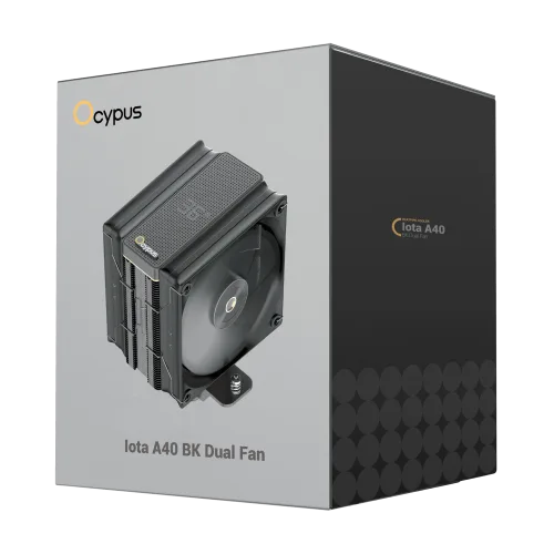 OCYPUS IOTA A40 BK Dual Fan CPU Air Cooler - 220W TDP - Matrix Digital Display - IOTA-A40-BK2NNWD00X-GL