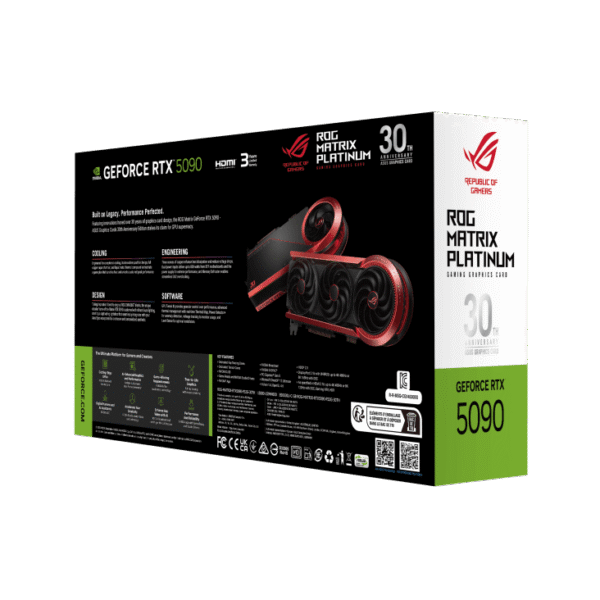h732 (2) ASUS ROG Matrix Platinum GeForce RTX 5090 32GB GDDR7 Blackwell 30th Anniversary Edition BTF Graphics Card - ROG-MATRIX-RTX5090-P32G-30TH