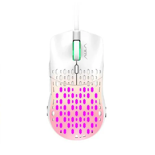 Aula S11 PRO Wired Gaming Mouse – 3600 DPI – 6 Programmable Keys – RGB – Aula S11 PRO Pink