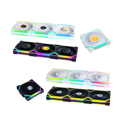 Lian Li UNI FAN SL Wireless 120 - 2.4GHz Control - LCD & LED Options - Single & 3-pack - Standard & Reverse Blade - Black, White