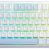 Aula F75 75% Wireless Mechanical Keyboard Tri-Mode RGB Gray Wood V3 Switch Seasalt Blue - Aula F75 Seasalt Blue