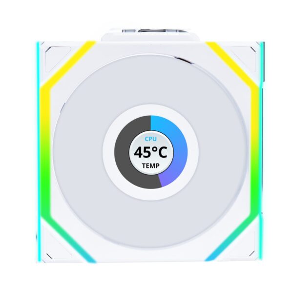 sl_w_03_a Lian Li UNI FAN SL Wireless 120 - 2.4GHz Control - LCD & LED Options - Single & 3-pack - Standard & Reverse Blade - Black, White