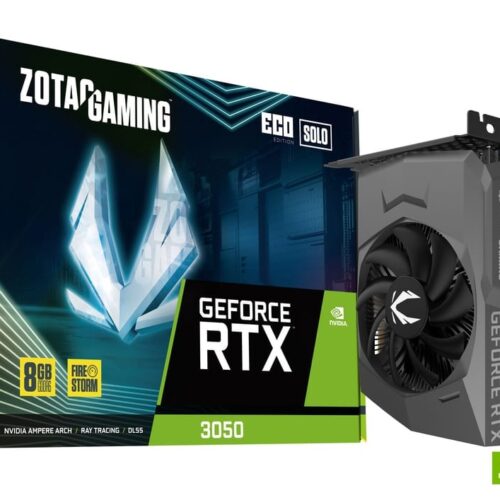 Zotac Gaming GeForce RTX 3050 Eco Solo 8GB GDDR6 128 bit Compact ITX Graphics Card - ZT-A30500R-10L