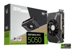 Zotac Gaming GeForce RTX 5050 Solo 8GB GDDR6 128 bit Blackwell DLSS 4 Compact ITX Graphics Card - ZT-B50500G-10L