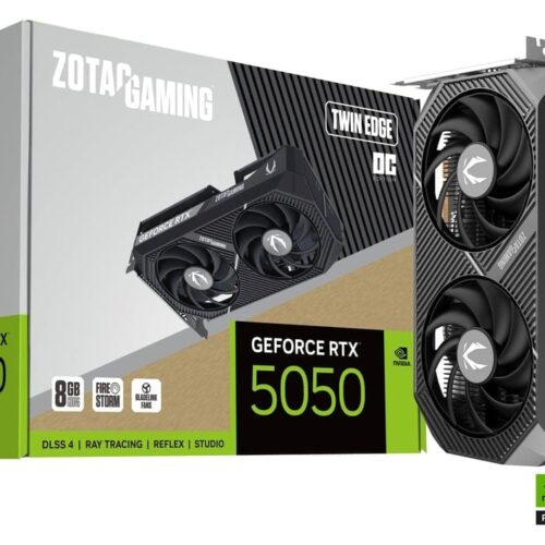 Zotac Gaming GeForce RTX 5050 Twin Edge OC 8GB GDDR6 128 bit Blackwell DLSS 4 Graphics Card - ZT-B50500H-10M