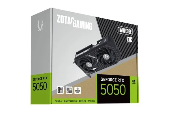 zt-b50500h-10m-image08 Zotac Gaming GeForce RTX 5050 Twin Edge OC 8GB GDDR6 128 bit Blackwell DLSS 4 Graphics Card - ZT-B50500H-10M