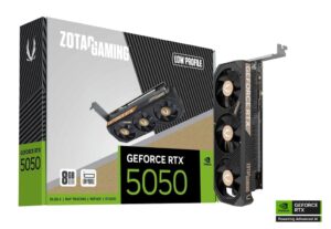 Zotac Gaming GeForce RTX 5050 Low Profile 8GB GDDR6 128 bit Blackwell DLSS 4 Graphics Card - ZT-B50500L-10L