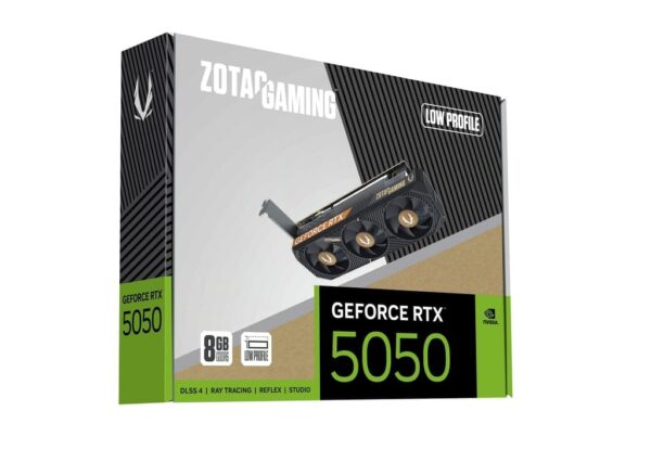Zotac Gaming GeForce RTX 5050 Low Profile 8GB GDDR6 128 bit Blackwell DLSS 4 Graphics Card - ZT-B50500L-10L