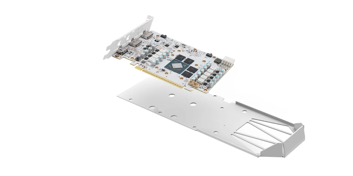 PowerColor Hellhound Spectral White AMD Radeon RX 9060 XT 16GB GDDR6 128-bit PCIe 5.0 - RX9060XT 16G-L/OC/WHITE