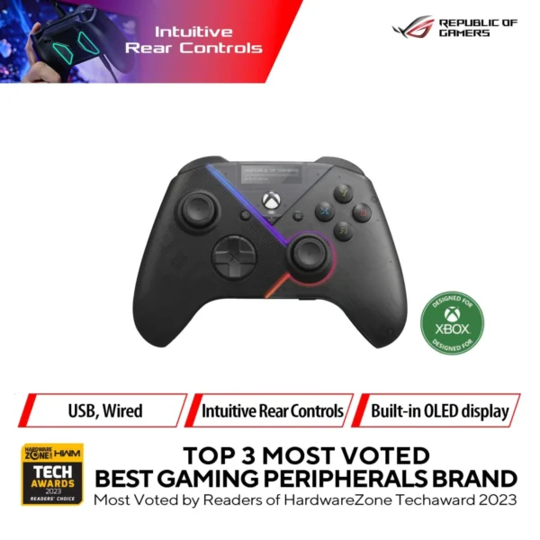 ASUS ROG Raikiri Wired Game Controller - Built-in ESS DAC - Selectable Step Triggers - Xbox & PC - GU200X ROG RAIKIRI/BK/WW