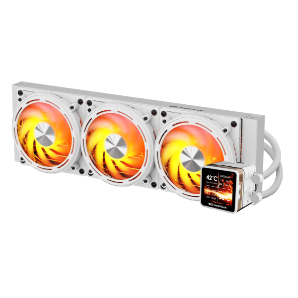 DarkFlash Explore DE360 360mm Liquid CPU Cooler - 2.88" Magnetic IPS Screen - ARGB - 4000 RPM Pump - DF Explore DE360