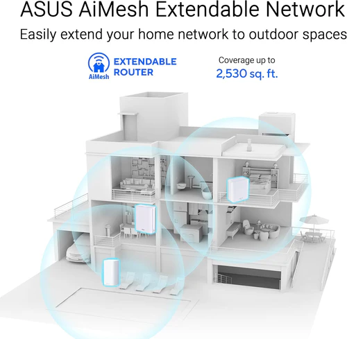 ASUS ZenWiFi BD4 Outdoor Dual-Band WiFi 7 AiMesh Router 3600Mbps IP65 PoE - BD4 Outdoor (1PK)