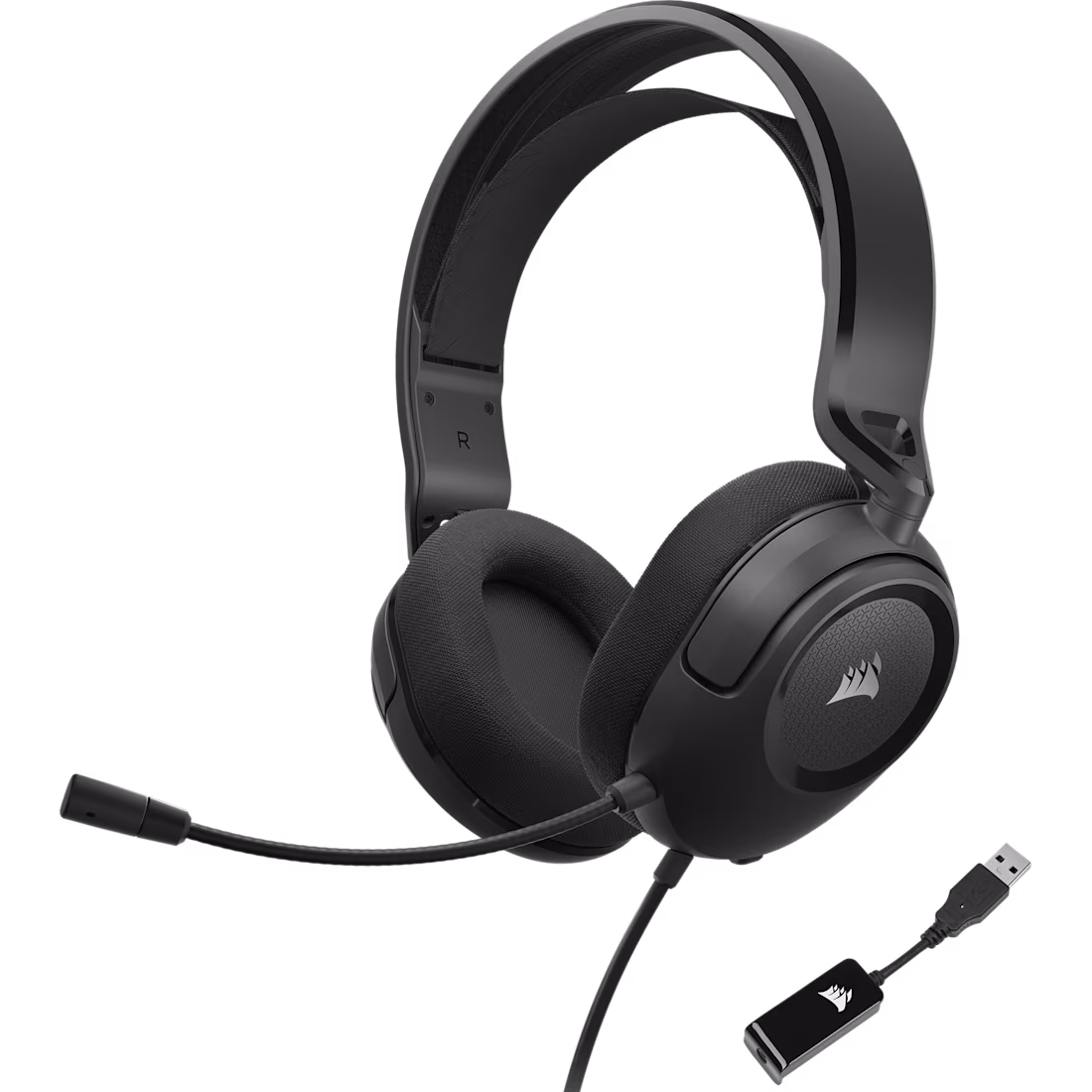 CORSAIR HS35 SURROUND V2 Gaming Headset - Dolby Audio 7.1 - Multiplatform - Carbon - CS-CA-9011386-AP