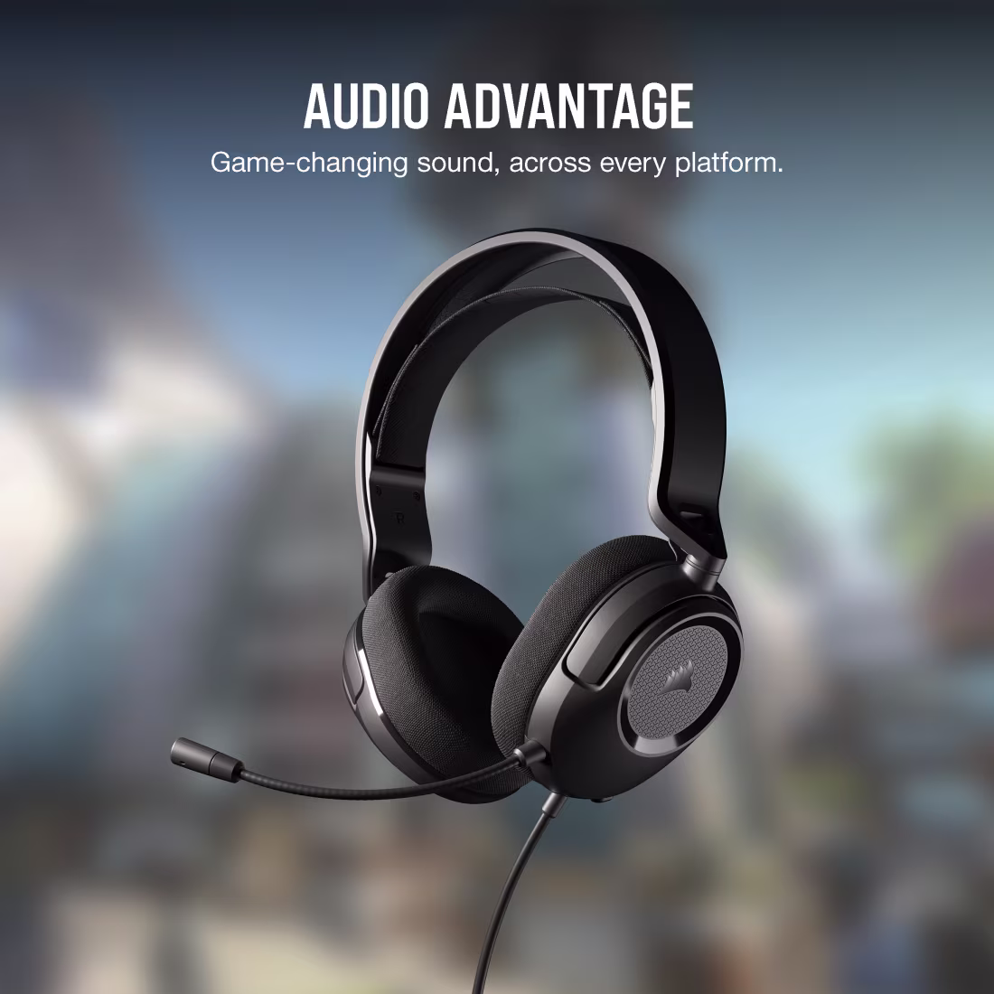 CORSAIR HS35 SURROUND V2 Gaming Headset - Dolby Audio 7.1 - Multiplatform - Carbon - CS-CA-9011386-AP