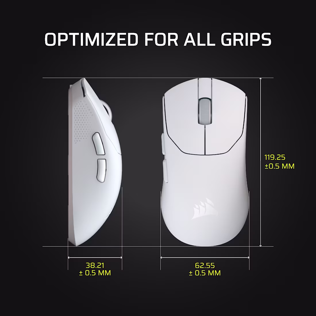 CORSAIR SABRE V2 PRO ULTRALIGHT Wireless Gaming Mouse - 36g - 33K DPI - 8000Hz - White - CS-CH-931G001-WW