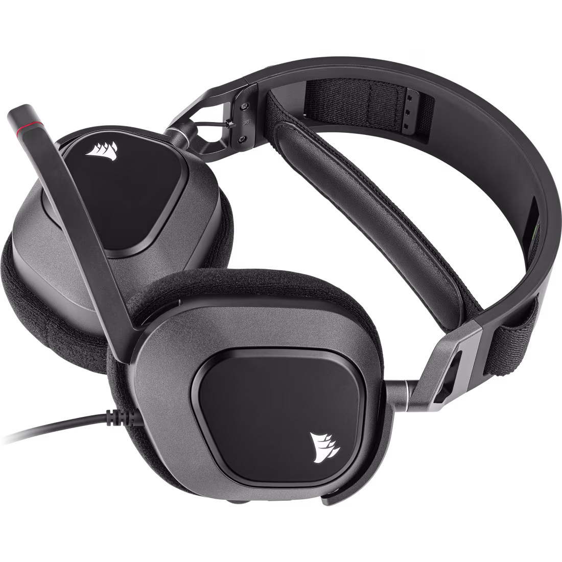 CORSAIR HS80 RGB USB Gaming Headset - Dolby Audio 7.1 - 24-bit/96kHz - Carbon - CS-CA-9011237-AP