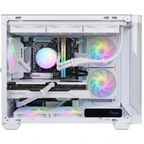 Haze | White Aesthetic Performance Gaming PC - Ryzen 7 9700X - RX 9060 XT 16GB - 1TB Gen4 SSD - WiFi 6E