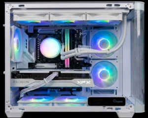 Haze | White Aesthetic Performance Gaming PC - Ryzen 7 9700X - RX 9060 XT 16GB - 1TB Gen4 SSD - WiFi 6E