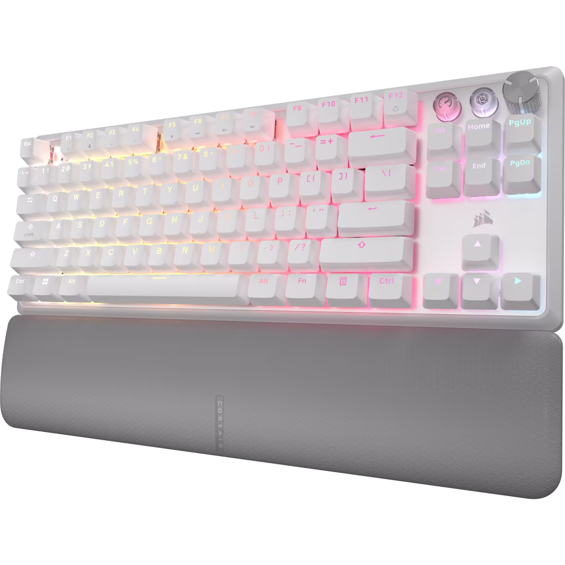 CORSAIR K70 PRO TKL Magnetic-Mechanical Gaming Keyboard - MGX Hyperdrive Hall Effect Switches - White - CS-CH-911921G-NA