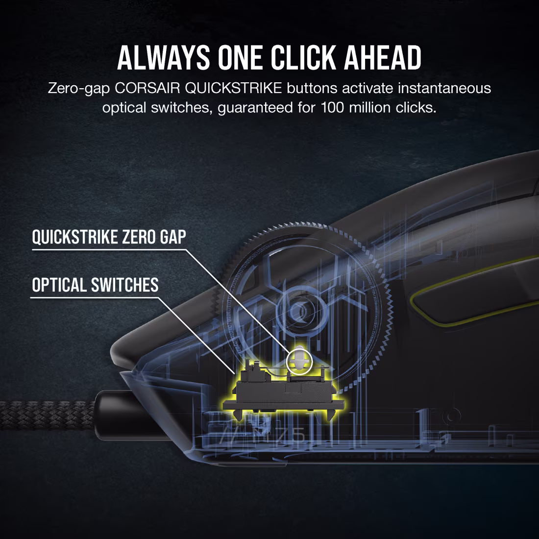 CORSAIR M75 RGB Lightweight Gaming Mouse - 26K DPI Marksman Optical Sensor - 8000Hz Polling - Ambidextrous - Black - CS-CH-930D010-AP