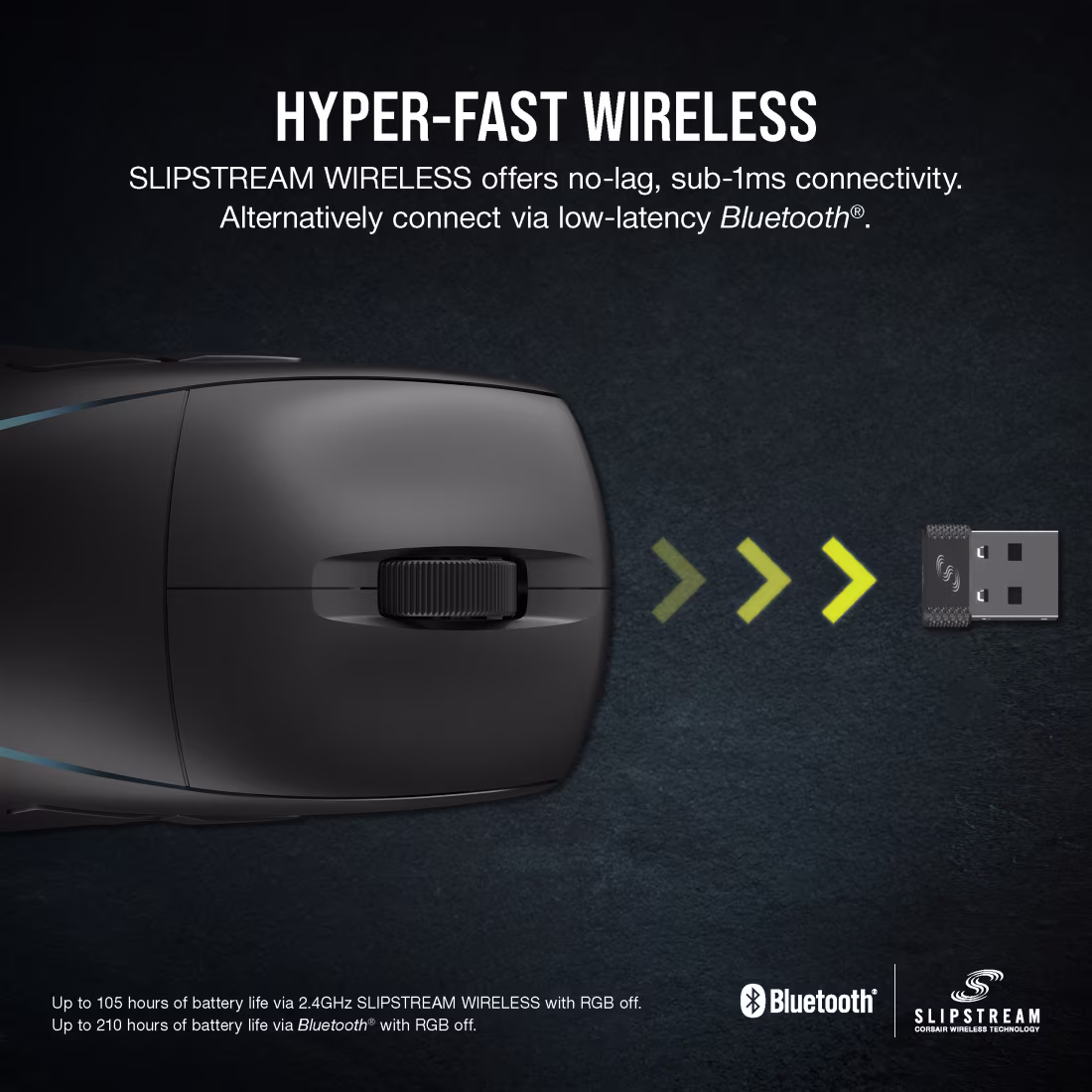 CORSAIR M75 WIRELESS RGB Lightweight Gaming Mouse - Ambidextrous - 26K DPI - CS-CH-931D010-AP