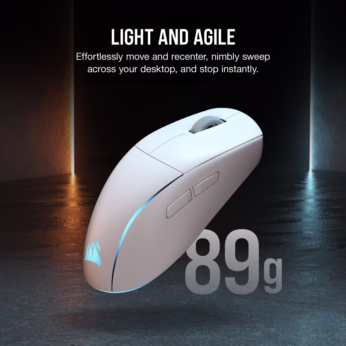 CORSAIR M75 WIRELESS RGB Lightweight Gaming Mouse - Ambidextrous - 26K DPI - White - CS-CH-931D011-AP