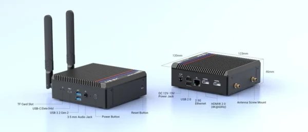 MINIX Z100-0dB Fanless Mini PC Intel N100 16GB DDR4 512GB NVMe SSD Dual 4K Wi-Fi 6 2.5G LAN Windows 11 Pro - MINIX-NEO-Z100-0DB