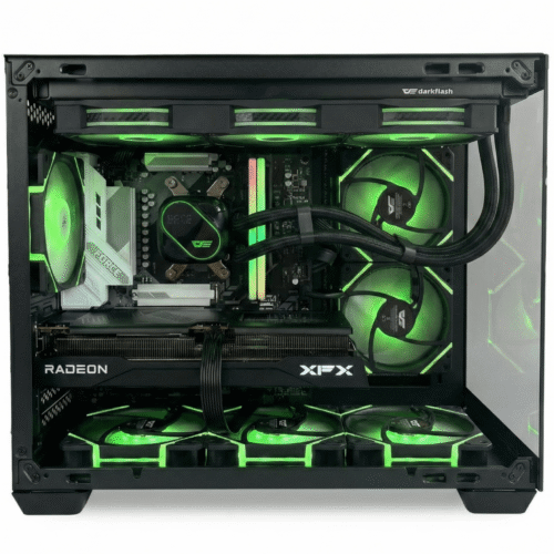 Peridot | Next-Gen AM5 Gaming PC - Ryzen 5 7500F / Radeon RX 9060 XT 16GB / 32GB DDR5 6800MHz / 1TB Gen4 NVMe / 360mm LCD AIO / Panoramic Glass Case